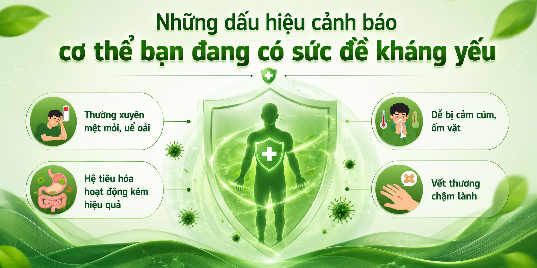 Những dấu hiệu cảnh báo cơ thể bạn đang có sức đề kháng yếu